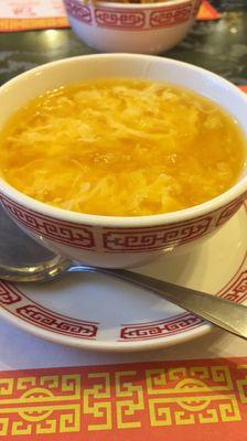 Egg drop soup is yummy