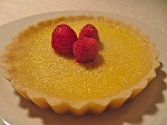 Lemon Tarts with Raspberries