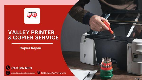 Valley Printer & Copier Service specializes in reliable repair solutions for printers and copiers. Serving the community Tuesday to Saturday