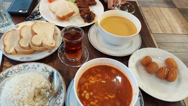 The entire meal - think it was almost 50 bucks...?  The tea is a Caykur Earl Grey variety.