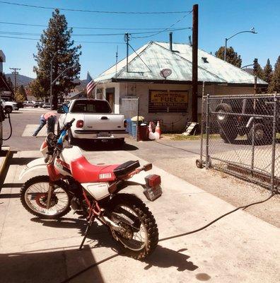 My husband's ancient cool bike, lol