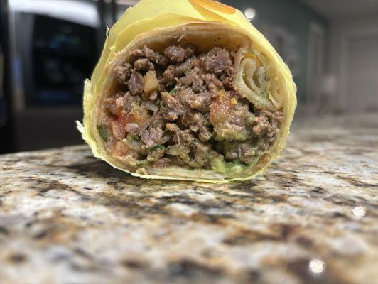 Carne asada burrito