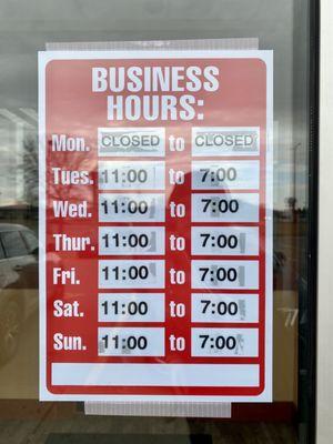 Business Hours