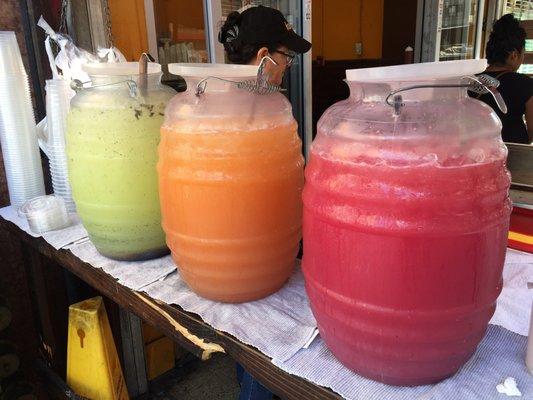 Agua Fresca to die for. Personal favorite is the cantaloupe, but the lime and the watermelon are super.