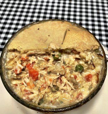 Chicken pot pie the way it's supposed to be.