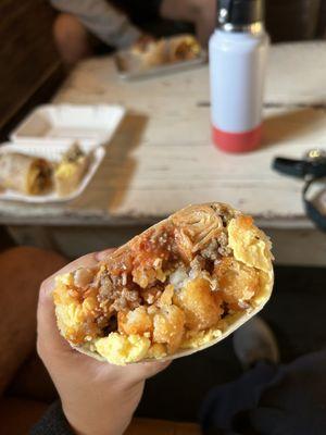 breakfast burrito with sausage