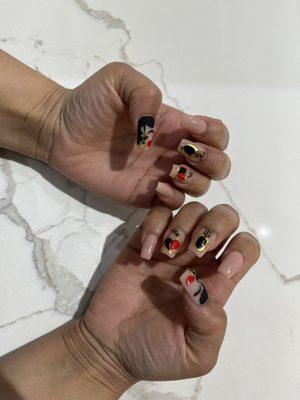 Nail shape art and Diva design