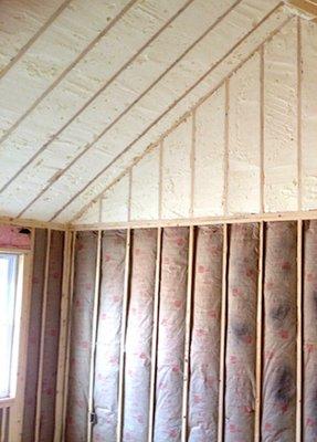 Insulation - Batt in the walls and Spray Foam in the ceiling