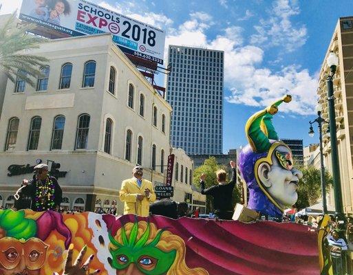 Filmmaker Spike Lee as Zulu's grand marshall at Mardi Gras 2018