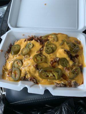 Bar b q nachos