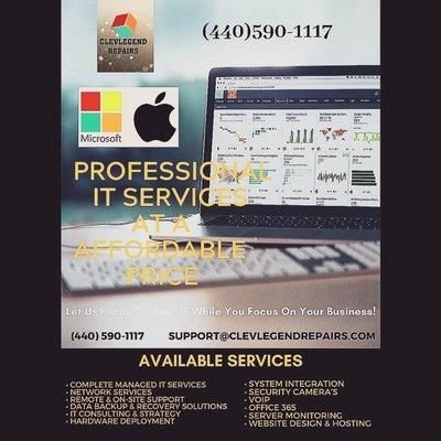 Laptop & Computer Repair: Home & Office 
 - Mobile onsite services for PC, Macbook, Desktops. Network Solutions for you.