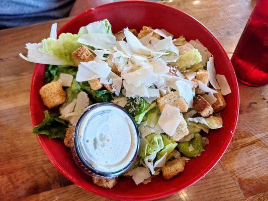 Ceasar salad at RX Pizza.