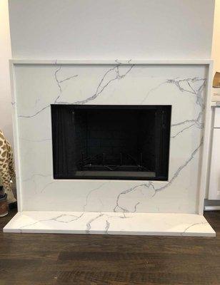 Statuary Quartz Fireplace