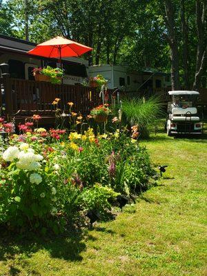 Seasonal camp site at Woodland Hills Camp Grounds