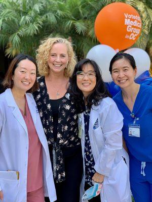 Rebecca Seo, F.N.P., Robyne Thibodeau, Executive Director of Clinical Services, Dr. Betty Yu and Jeanie Lam, F.N.P.