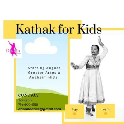 Kathak Dance classes for kids and adults