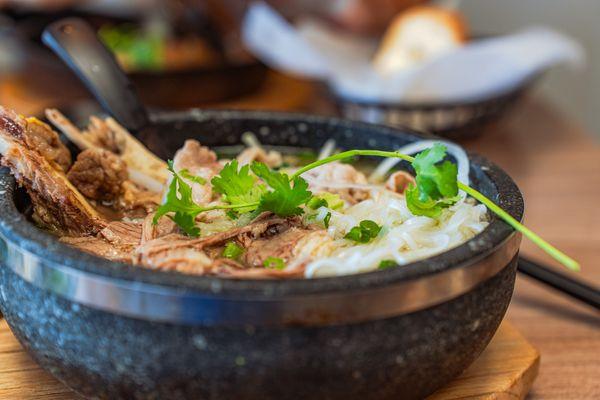 Pho noodles, beef, and veggies blend together in a perfect harmony of flavors--delicious till the last bite!