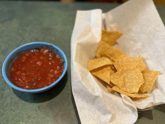 Complimentary chips and salsa...So good!