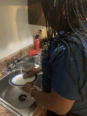 Washing my Individual dish