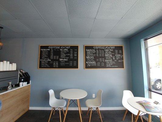 Such a cute little spot - and tons of coffee options!