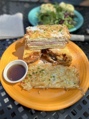 Monte cristo with hash browns