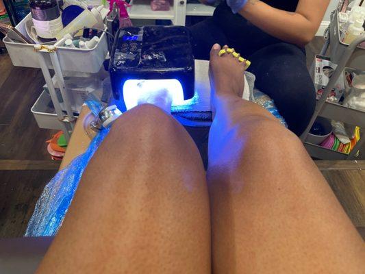 Gel pedicure... Last minute appointment that they were able to accommodate *so thankful*