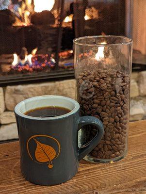 Inside Fireplace Seating & Costa Rica Pour Over