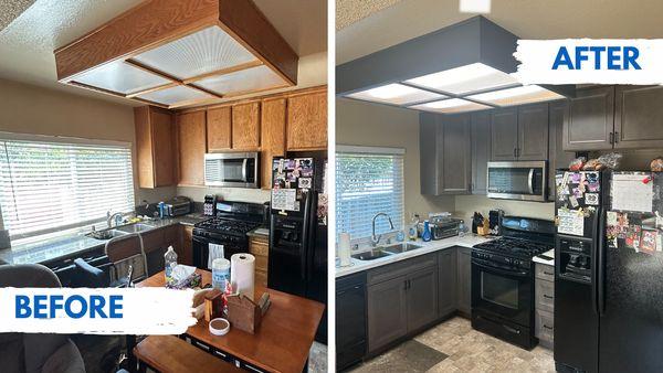 Before and After: Kitchen Restored from Water damage