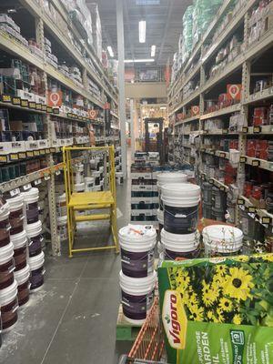 Paint aisle is IMPOSSIBLE to get down