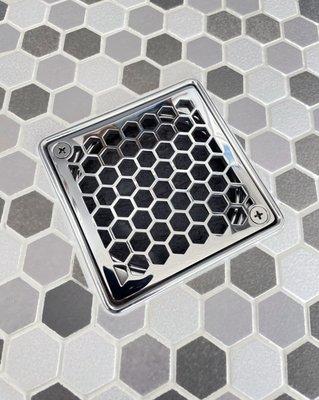 Square Shower Drain, replacement for Schluter type floor drain