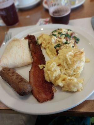 This is the Easter  plate. It was not filling. Each year, you have the same food.