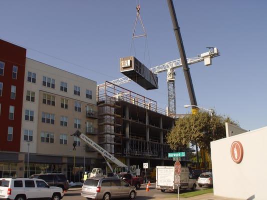 Houk Air Conditioning is a large commercial contractor as well as residential service provider.  Houk's installation in Ft Worth's West 7th