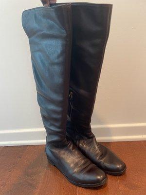 My Sergio Rossi Knee High Boots with a nice new shine