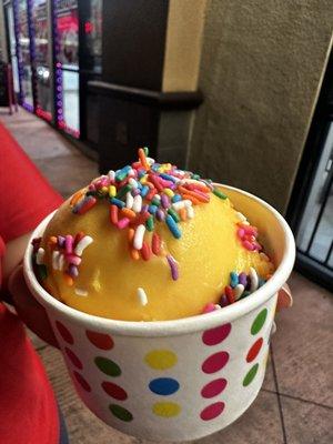 Mango 1 Scoop with sprinkles