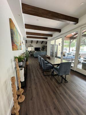 New dining room where the old kitchen was