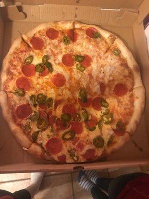 The "fixed" pizza.