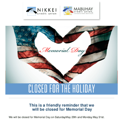 This is a friendly reminder that we will be closed for the #MemorialDay #Holiday.