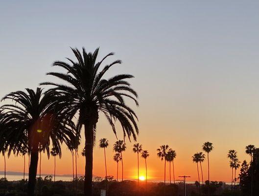 Sunset view from across the street