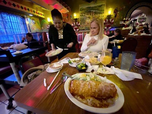 Birria chimichanga enchilada style with epic service.