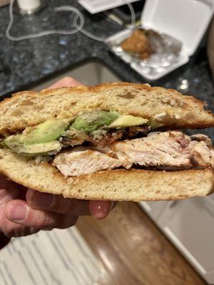 Chicken avocado sandwich