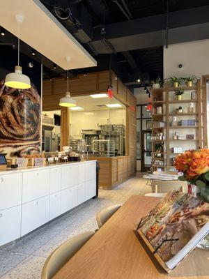 Interior of bakery