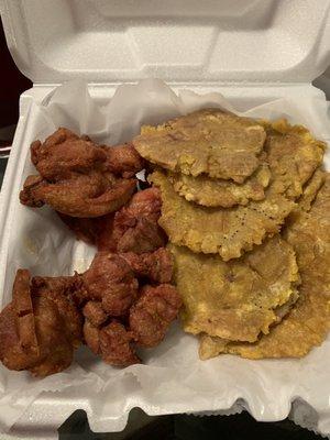 Large Fried Chicken and Tostones