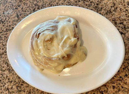 Maple coated bacon cinnamon roll