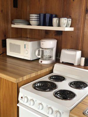 Bring your favorite coffee and food to use our fully equipped kitchen.