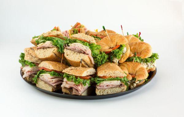 Catering Tray with Club and Chicken Salad Sandwiches