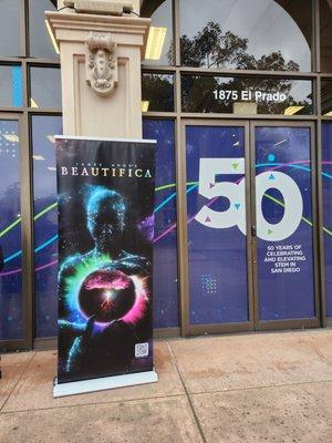 Outside of the Fleet theater in Balboa Park, San Diego