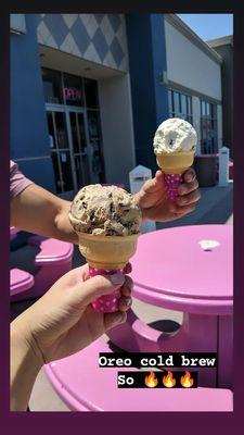 Oreo cold brew and Reese's peanut butter cup