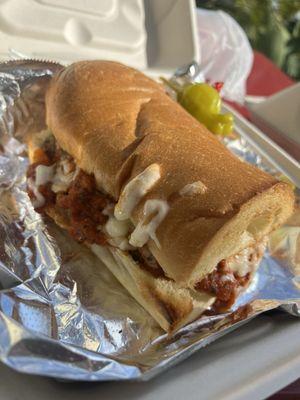 Meatball sub sandwich