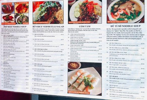 Menu as of July 2021 side 1