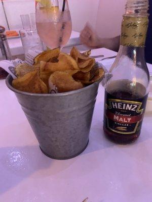 Malt vinaiger and fresh made chips!